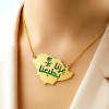 "Azna Btabana" Saudi Map Necklace