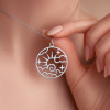 Silver Necklace with Shining Stars Design - N3100