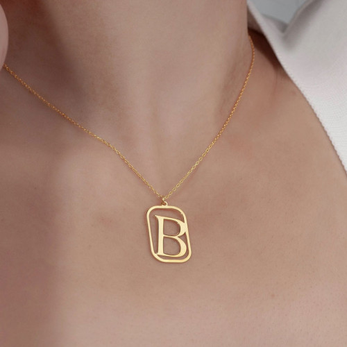 Silver Letter Necklace - N1103