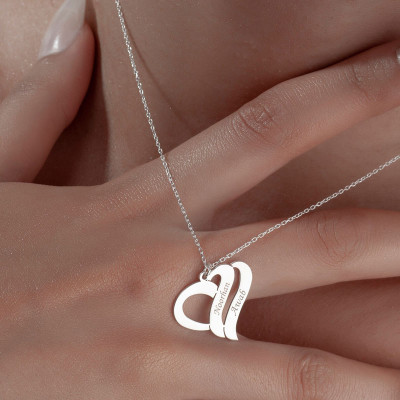 Intertwined Hearts Necklace - N1105