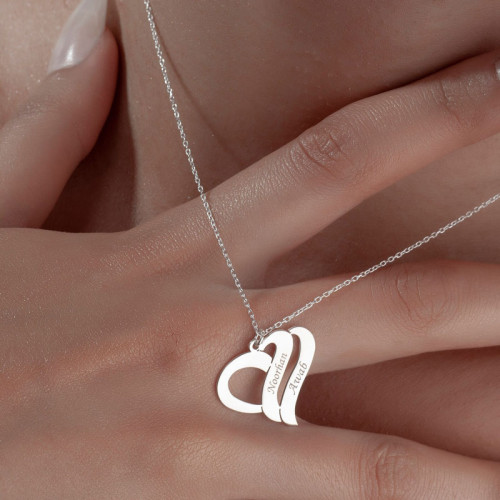Intertwined Hearts Necklace - N1105