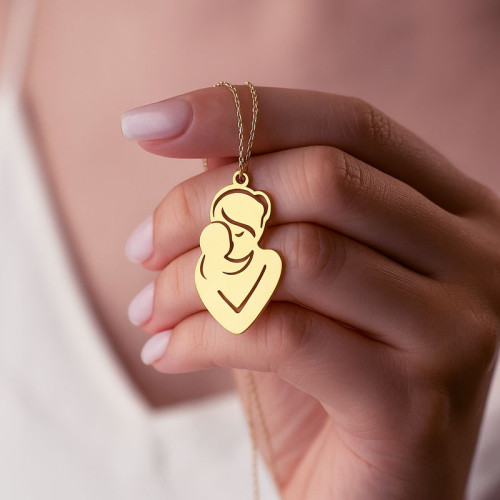 Mother and Child Silver Necklace - N2100