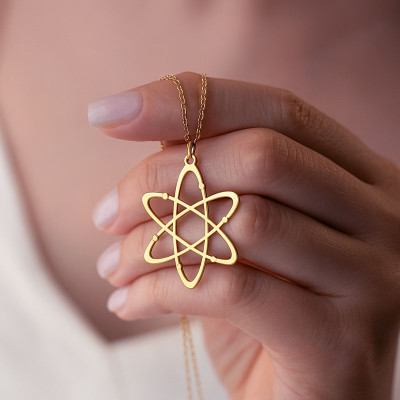 Silver Necklace with Planetary Orbit Inspired Design - N2100