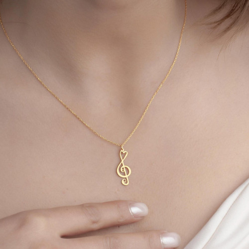 Silver Necklace with a Musical Note Design – A Melody of Elegance - N2101