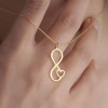 Silver Necklace with Infinity and Heart Design – A Symbol of Eternal Love - N2100
