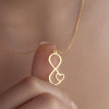 Silver Necklace with Infinity and Heart Design – A Symbol of Eternal Love - N2100