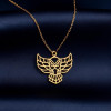 Silver Owl Necklace that Captures Every Gaze - N4101