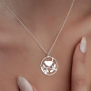 Silver Necklace with Bird on a Branch – A Touch of Nature's Serenity - N4102