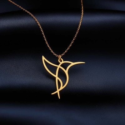 Silver Necklace with Free Bird Design – A Symbol of Freedom and Flight - N4102