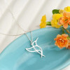 Silver Necklace with Free Bird Design – A Symbol of Freedom and Flight - N4102