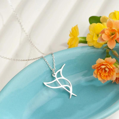 Silver Necklace with Free Bird Design – A Symbol of Freedom and Flight - N4102