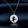 Silver Necklace with Free Bird Design – A Symbol of Freedom and Flight - N4102