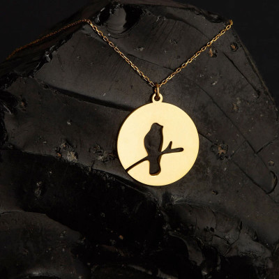 Silver Necklace with Free Bird Design – A Symbol of Freedom and Flight - N4102