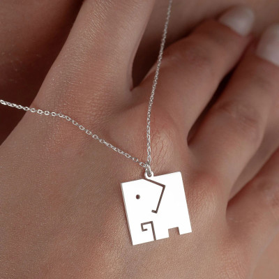 Silver Necklace with Elephant Design – A Symbol of Strength and Serenity - N4103