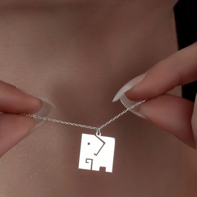 Silver Necklace with Elephant Design – A Symbol of Strength and Serenity - N4103