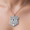 Bulldog Necklace in Silver - N4103