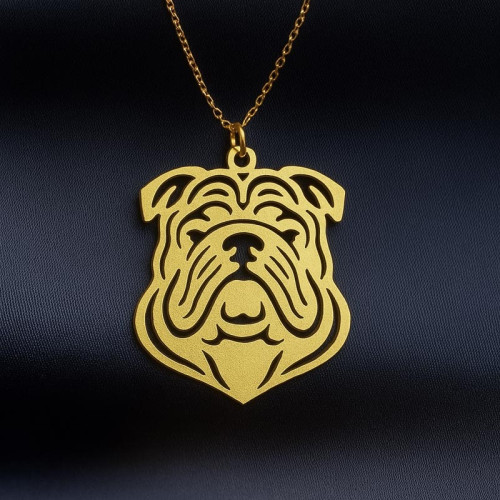Bulldog Necklace in Silver - N4103
