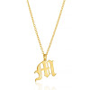 Old English Letter Necklace – Timeless Elegance in Every Initial - N1113