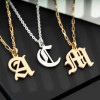 Old English Letter Necklace – Timeless Elegance in Every Initial - N1113