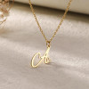 Initial Letter Necklace with Heart – Where Elegance Meets Emotion - N1111