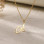 Initial Letter Necklace with Heart – Where Elegance Meets Emotion - N1111