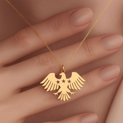 Golden Syrian Eagle Necklace - N4105