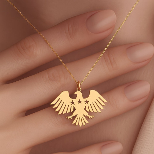 Golden Syrian Eagle Necklace - N4105