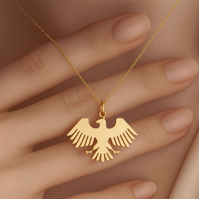 Golden Syrian Eagle Necklace - N4105