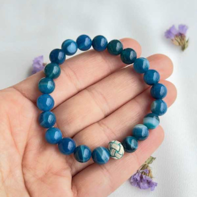 8mm Blue Agate
