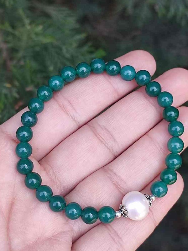 6mm Yeşil Akik Bileklik
