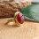 925 Silver Natural Yemeni Agate Ring