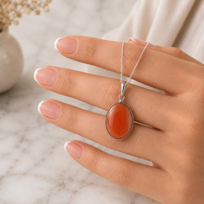 925 Silver Natural Yemeni Agate Pendant