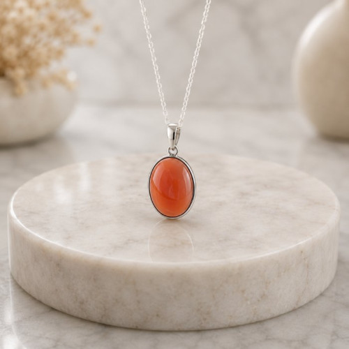 925 Silver Natural Yemeni Agate Pendant