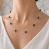 925 Silver Natural Green Agate Pendant