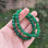 8mm Natural Green Agate Bracelet