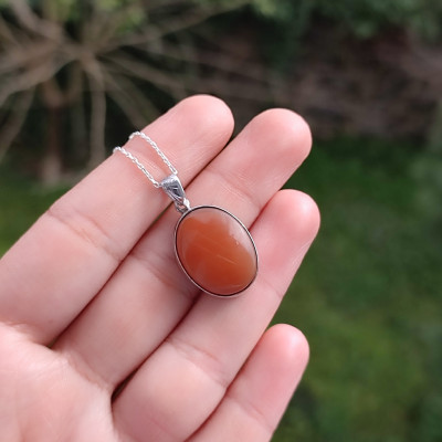 925 Silver Natural Yemeni Agate Pendant