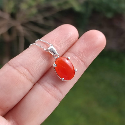 925 Silver Natural Agate Pendant