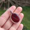 925 Silver Natural Yemeni Agate Pendant