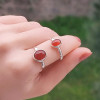 925 Silver Natural Yemeni Agate Ring