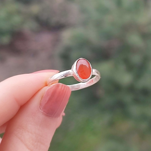 925 Silver Natural Yemeni Agate Ring