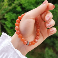 8mm Natural Yemeni Agate Bracelet