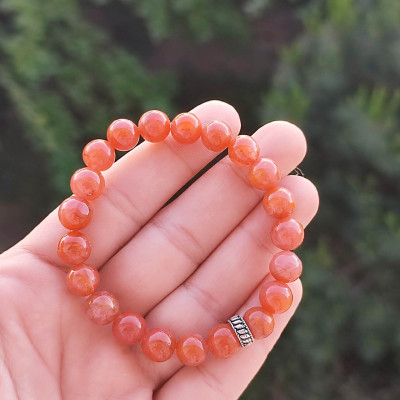 8mm Natural Yemeni Agate Bracelet