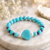 8mm Natural Amazonite & Pearl & garnet Bracelet