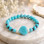 8mm Natural Amazonite & Pearl & garnet Bracelet