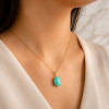 925 Sterling Silver Amazonite Stone Pendant