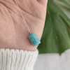 925 Sterling Silver Amazonite Stone Pendant