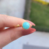 925 Sterling Silver Amazonite Stone Ring - Free Size