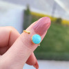 925 Sterling Silver Amazonite Stone Ring - Free Size