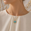 925 Golden Plated Silver Amazonite Stone Pendant