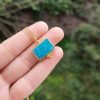 925 Golden Plated Silver Amazonite Stone Pendant 925 Golden Plated Silver Amazonite Stone Pendant